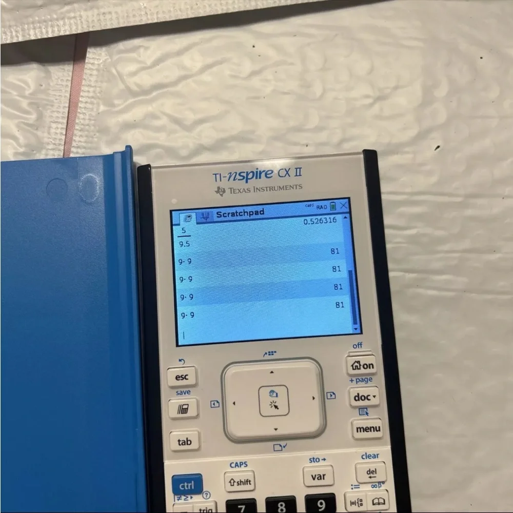 Texas Instruments TI Nspire CX II Graphing Calculator with charger USB cable